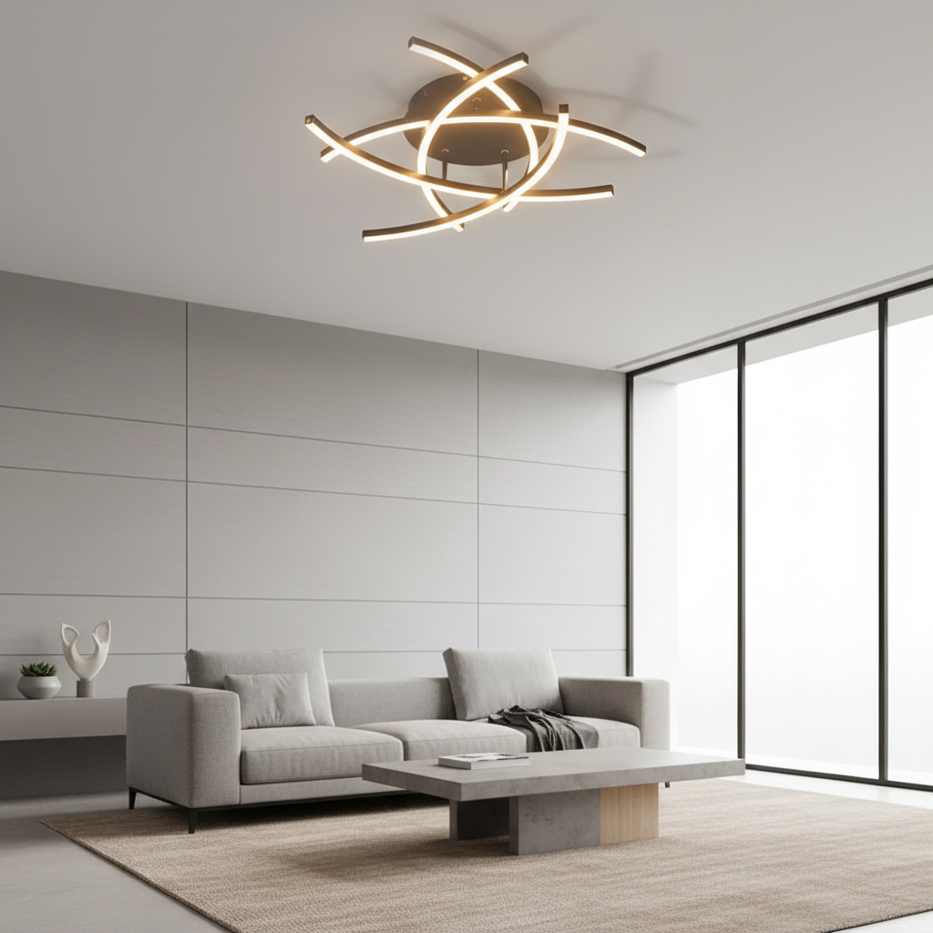 Luminara | Sleek Modern Dimmable LED Flush Mount Ceiling Light Fixture
