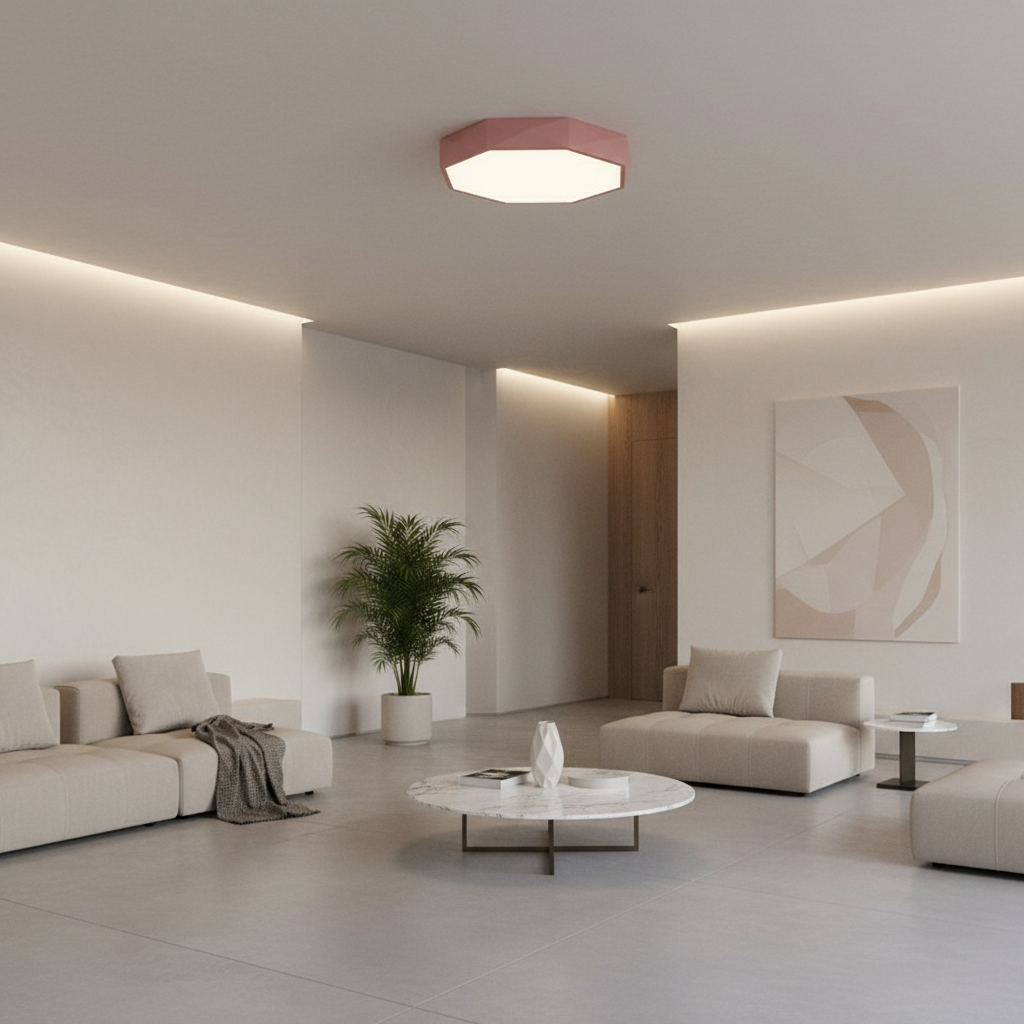 Luminara | Stylish Modern Octagonal LED Flush Mount Ceiling Light