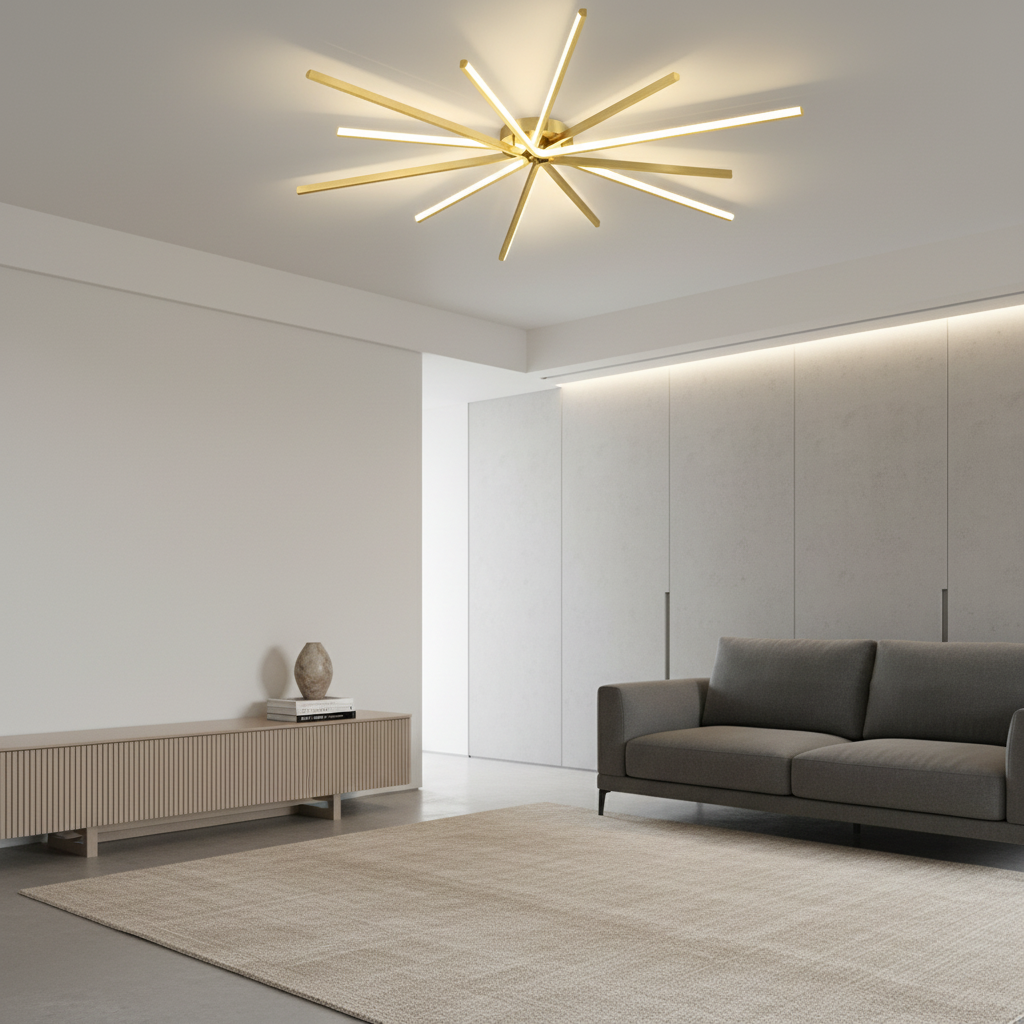 CelestialGlow | Modern Elegant LED Semi-Flush Mount Ceiling Light