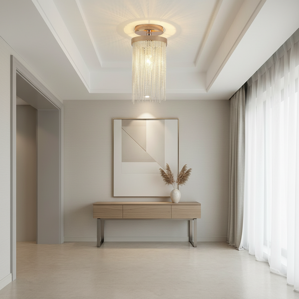 TasselGlow | Elegant Modern Farmhouse Flush Mount Ceiling Light