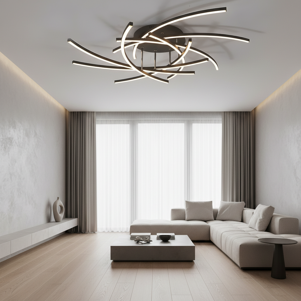 Luminara | Sleek Modern Dimmable LED Flush Mount Ceiling Light Fixture