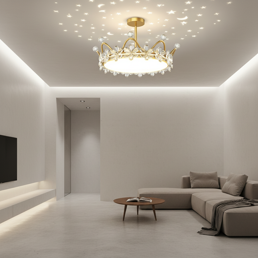 CelestialGlow | Elegant Modern LED Flush Mount Ceiling Light with Dimming