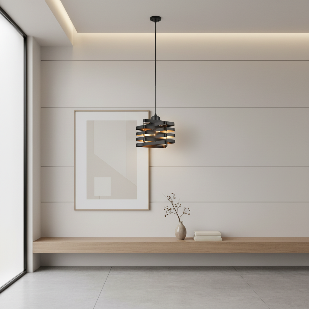 IronCraft | Stylish Black Metal Ribbon Kitchen Pendant Lighting