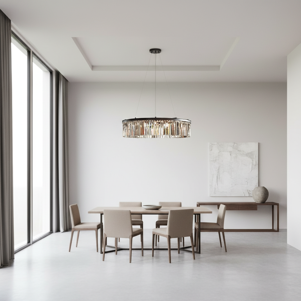 Luminara | Stylish Retro Crystal Designer Chandelier for Modern Interiors