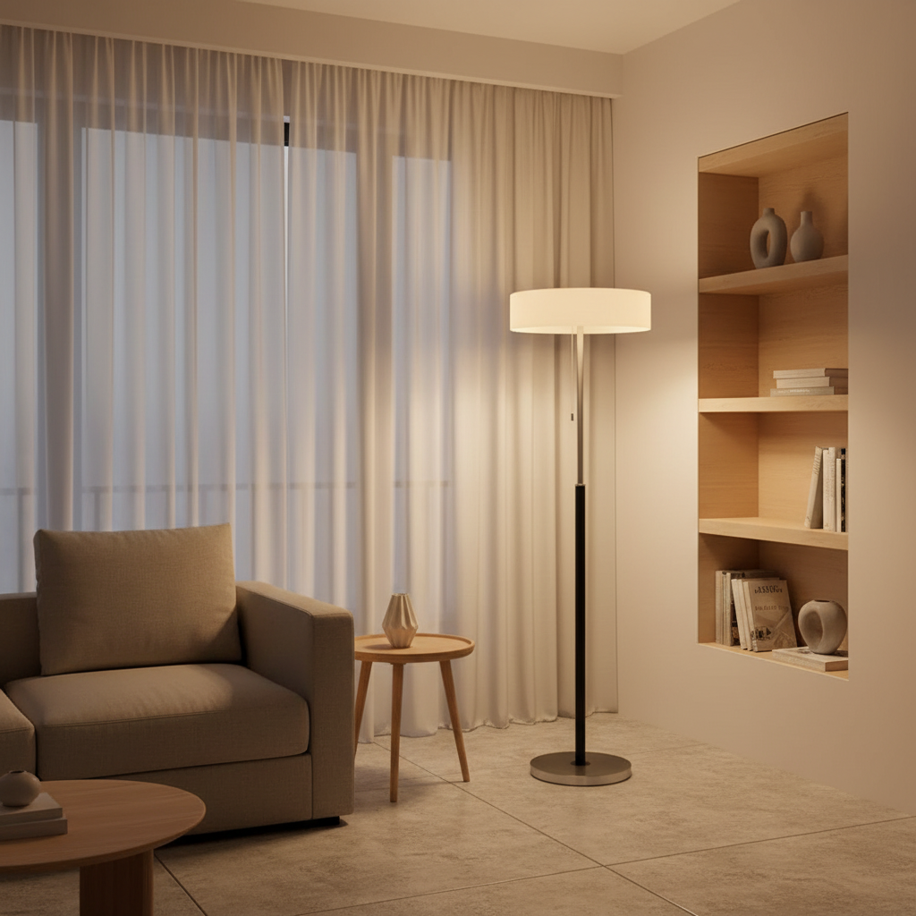 Luminara | Stylish Modern Floor Lamp with Frosted Glass Shade