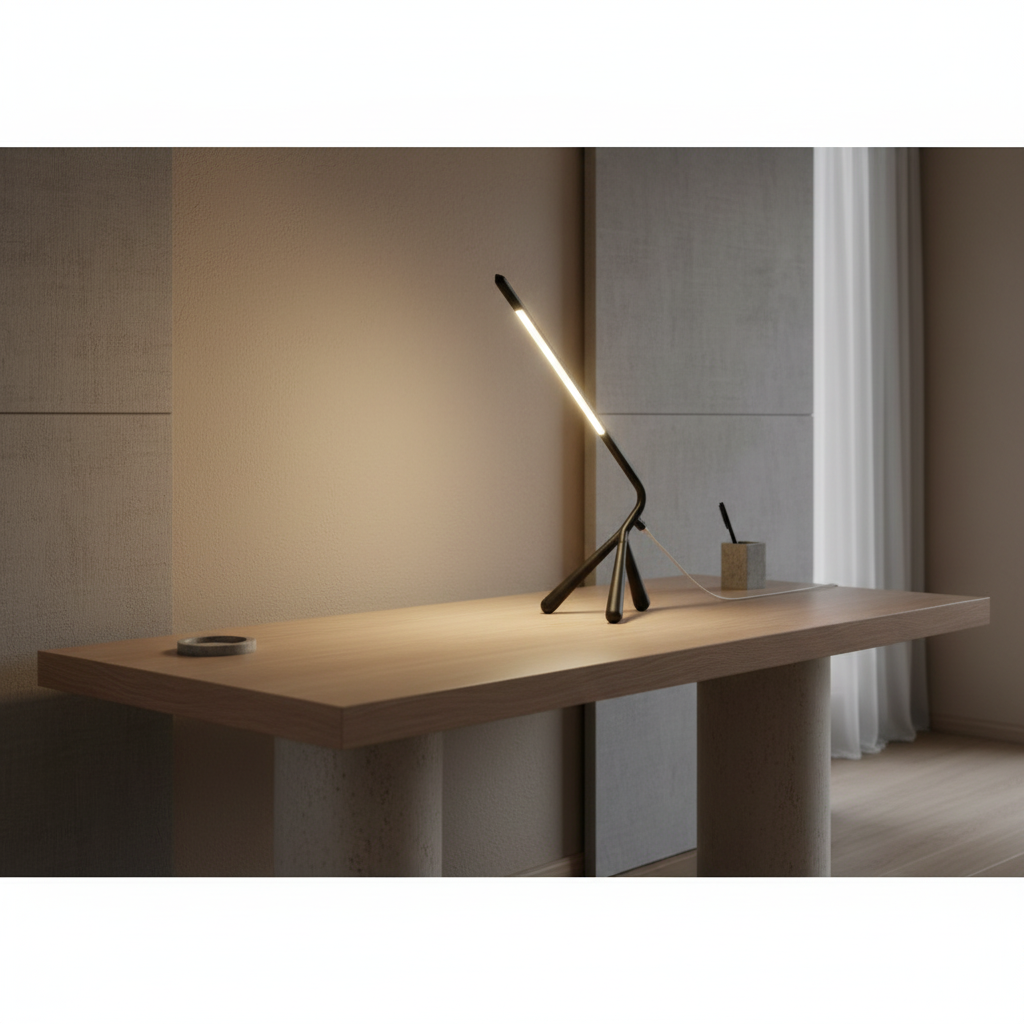 Trilux | Modern Minimalist Three-Legged LED Table Lamp for Bedroom