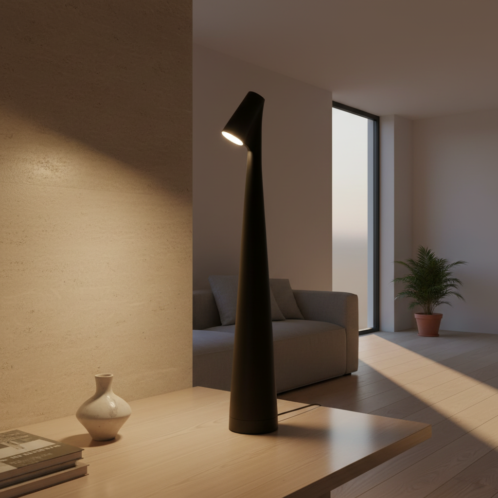 Luminara | Stylish Dimmable LED Cone Shaped Table Lamp for Modern Spaces