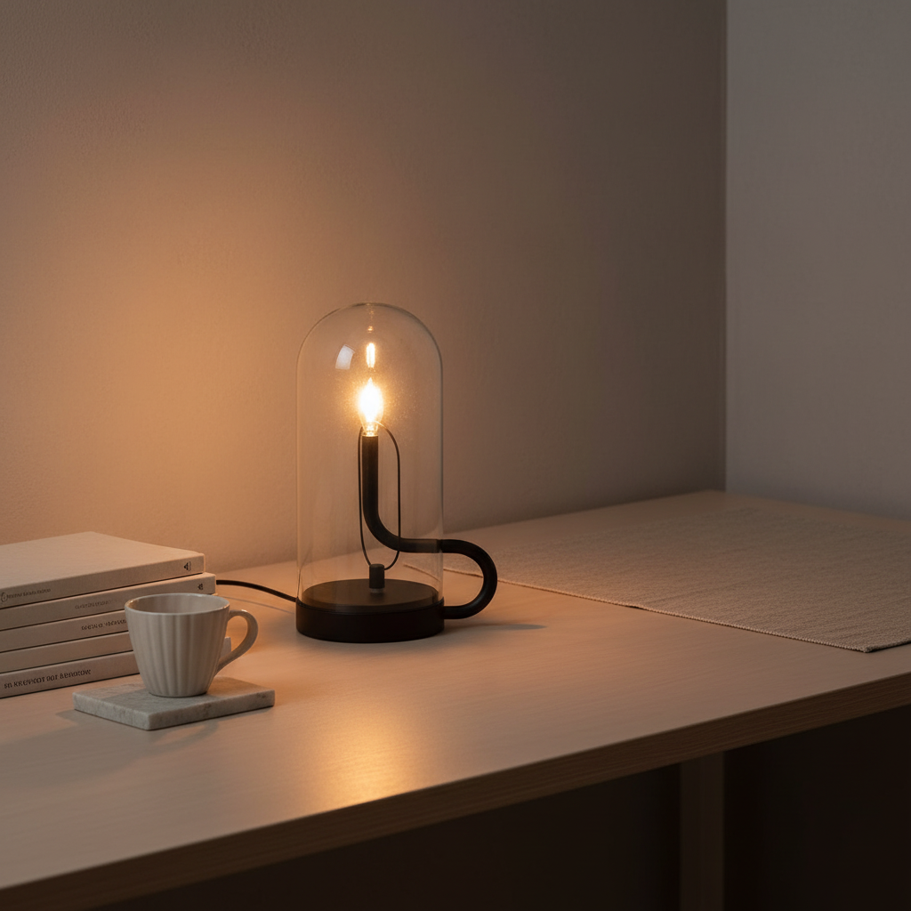 Luminara | Stylish Portable Glass Dome Battery Operated Table Lamp