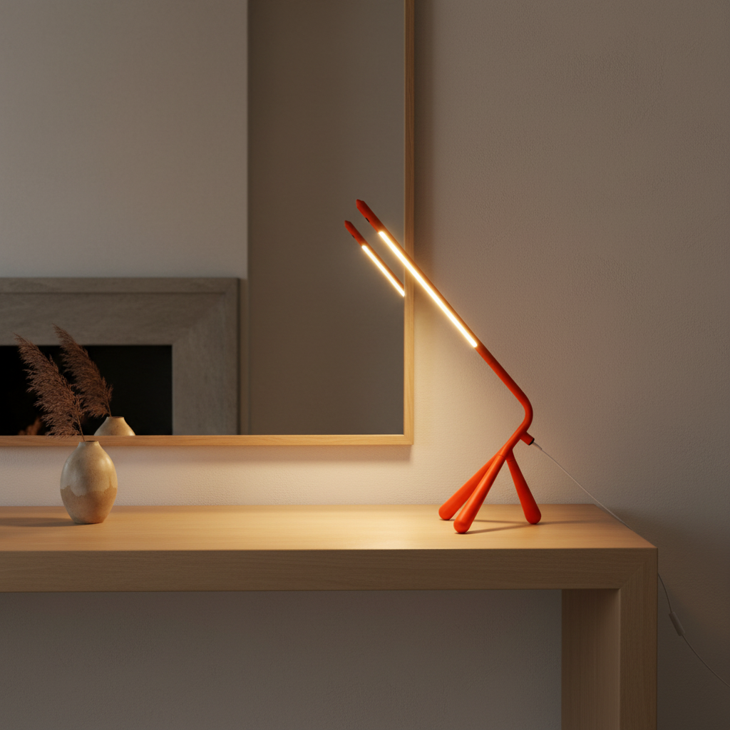 Trilux | Modern Minimalist Three-Legged LED Table Lamp for Bedroom