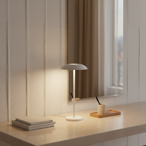 Black Aluminium Rechargeable Dimmable Cordless LED Modern Table Lamp