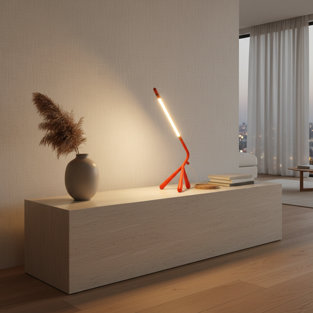 Trilux | Modern Minimalist Three-Legged LED Table Lamp for Bedroom