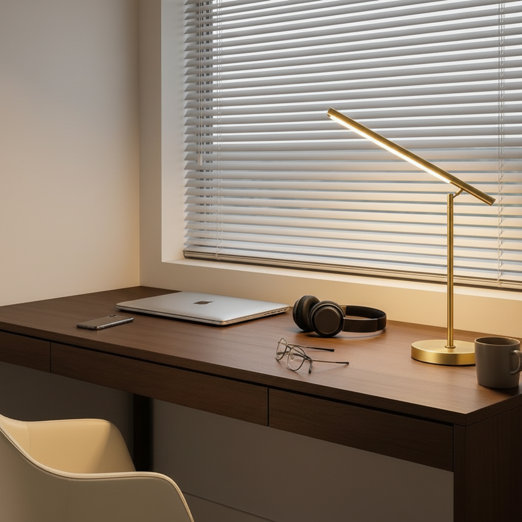 CopperGlow | Modern Elegant Adjustable LED Desk Lamp for Workspaces