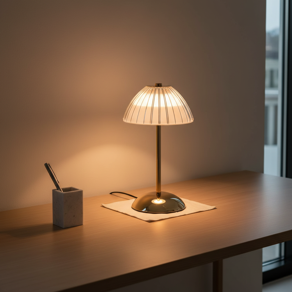 BrassLuxe | Stylish Cordless Battery Operated Bedside Table Lamp