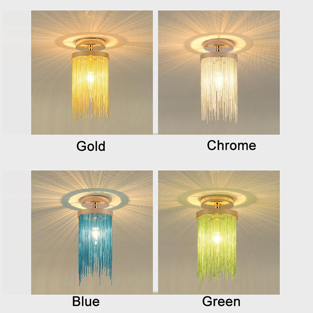 TasselGlow | Elegant Modern Farmhouse Flush Mount Ceiling Light