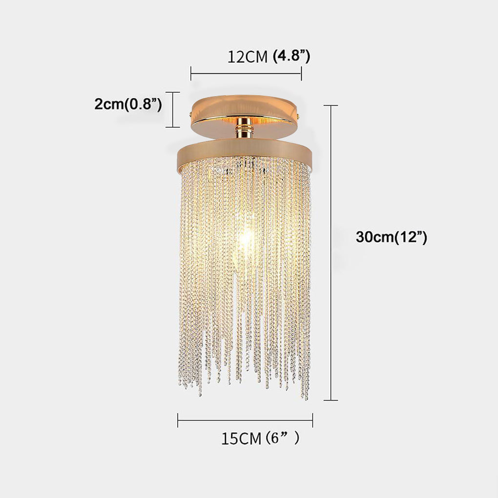 TasselGlow | Elegant Modern Farmhouse Flush Mount Ceiling Light