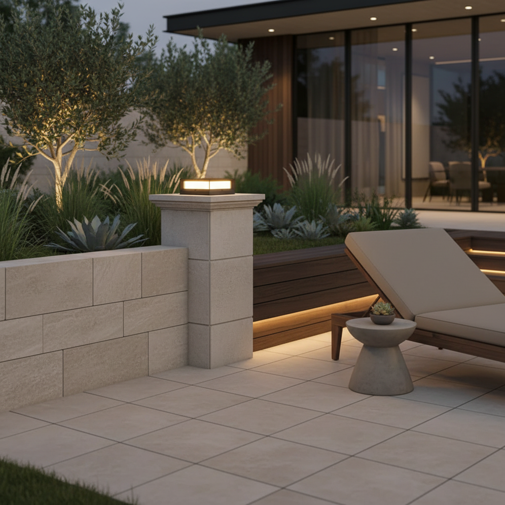 Luminara | Modern Elegant Solar Garden Pillar Light Fixture