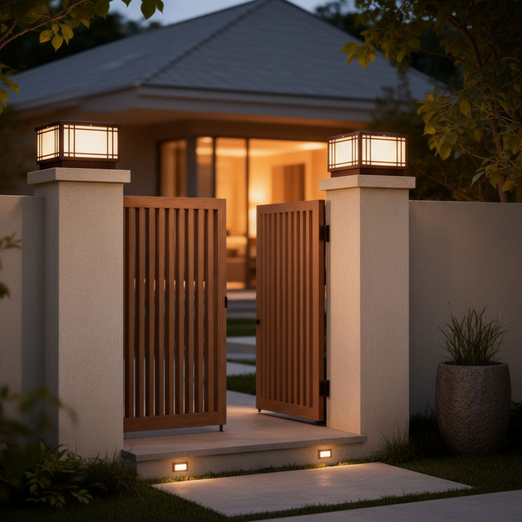 Luminara | Elegant Modern Stainless Steel Outdoor Pillar Light