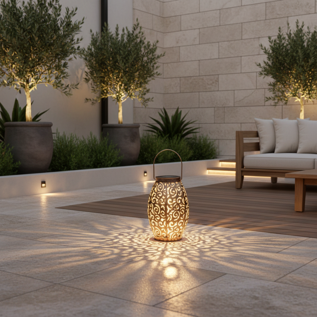Luminara | Elegant Vintage Copper Outdoor Solar Lanterns for Garden