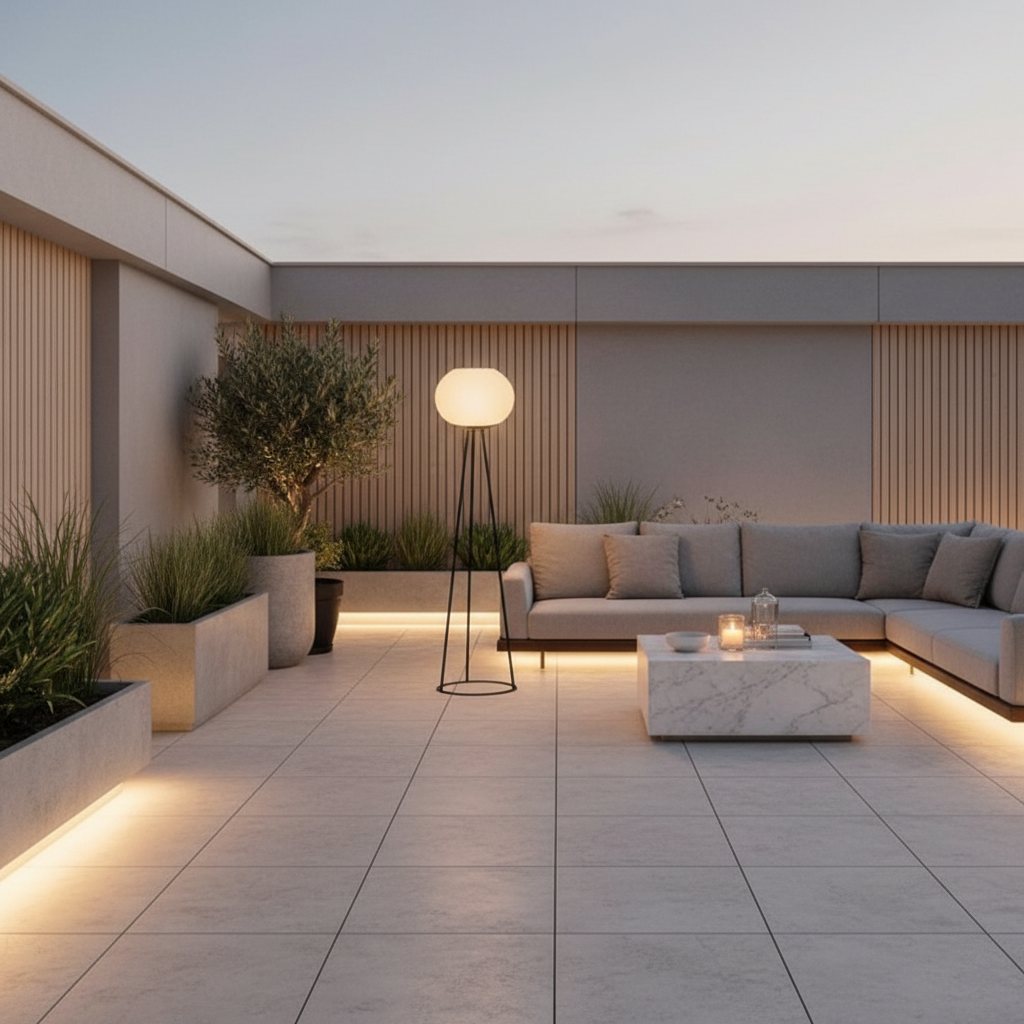 Solar LED Outdoor Floor Lamp | Waterproof Garden Light with Adjustable Glow
