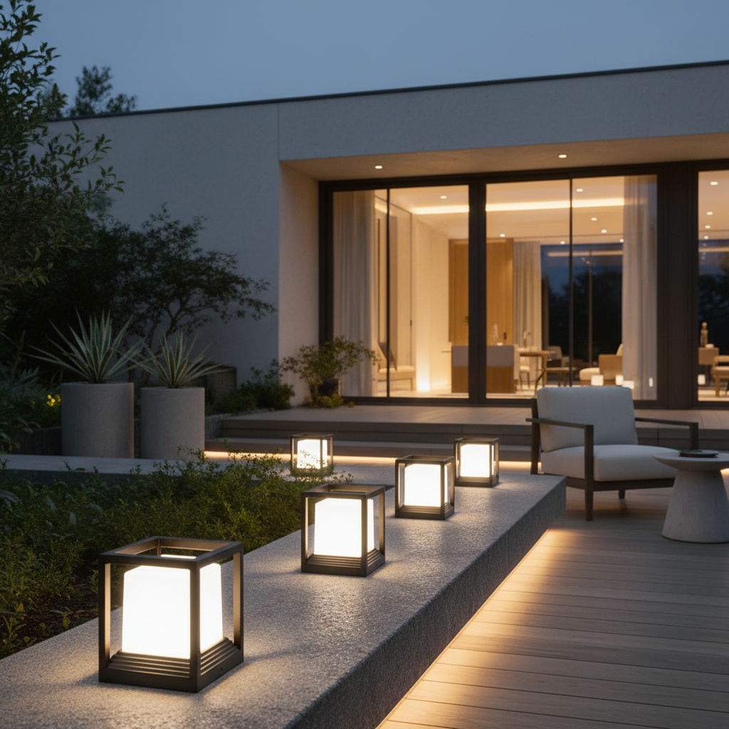 Elegant Solar Garden Light | Waterproof LED Courtyard Pathway Lamp