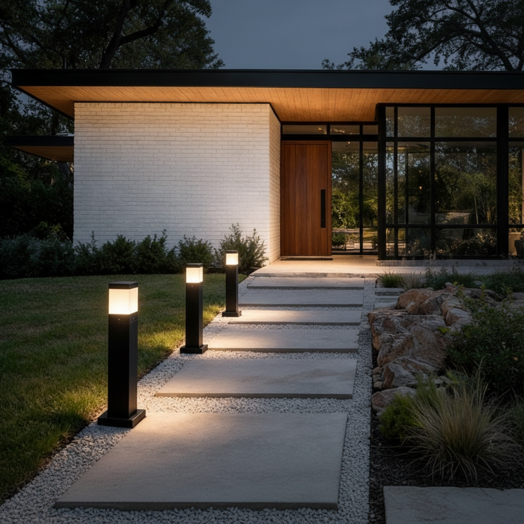 Luminara | Modern Sleek Outdoor Garden Bollard Light Fixture