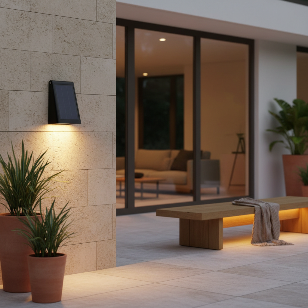 Solar Outdoor Wall Lantern | Waterproof Adjustable LED Garden Light