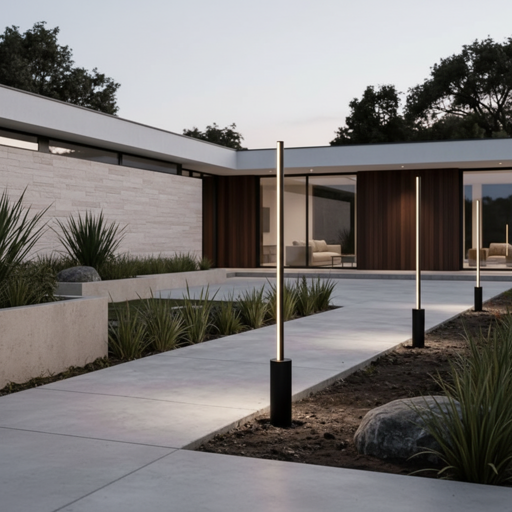 Luminara | Stylish Waterproof Stainless Steel Outdoor Floor Lamp