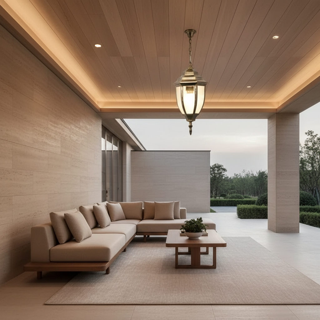 AluminaGlow | Stylish Waterproof Glass Outdoor Chandelier Lighting