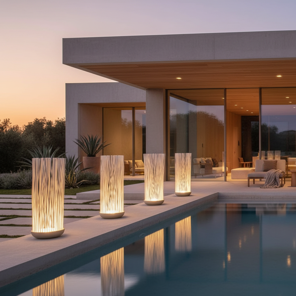 ReedsLight | Elegant Waterproof Stainless Steel Outdoor Floor Lamp