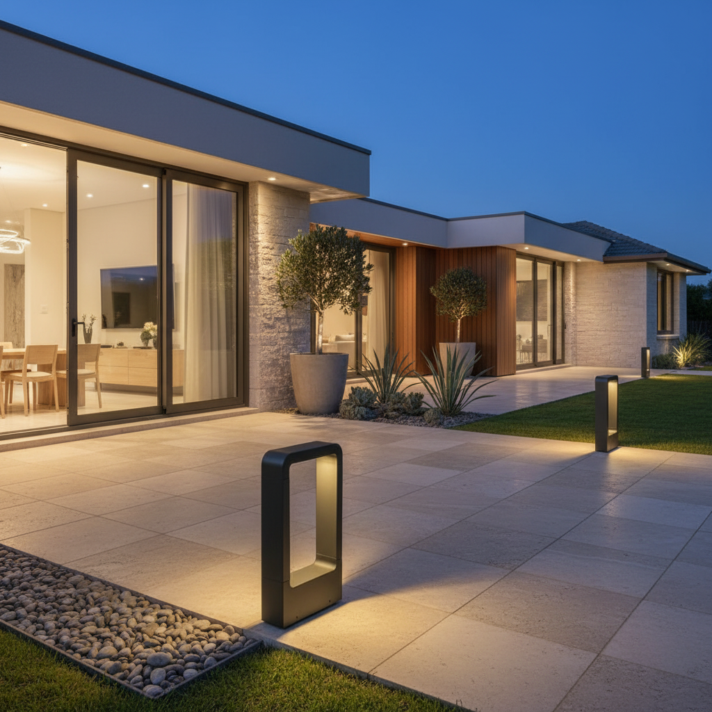 Nocturna | Elegant Minimalist Black Outdoor Garden Lights Bollard Fixture