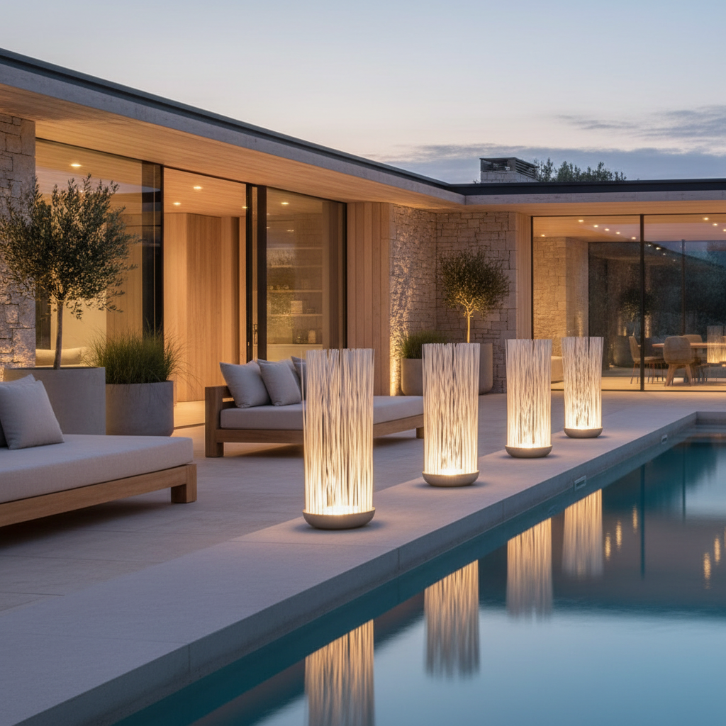 ReedsLight | Elegant Waterproof Stainless Steel Outdoor Floor Lamp