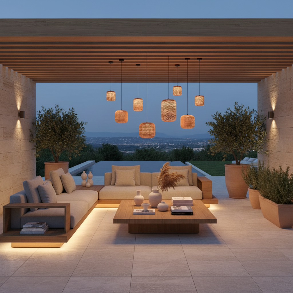 RattanGlow | Stylish Waterproof Outdoor Pendant Light Fixture
