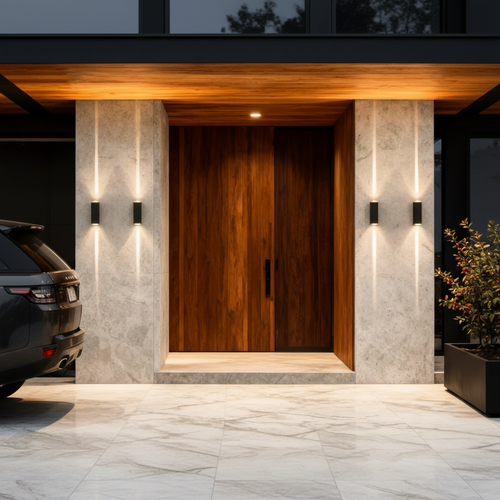 Asymmetrical Aluminium Outdoor Wall Sconce — Architectural Up Down LED Beam