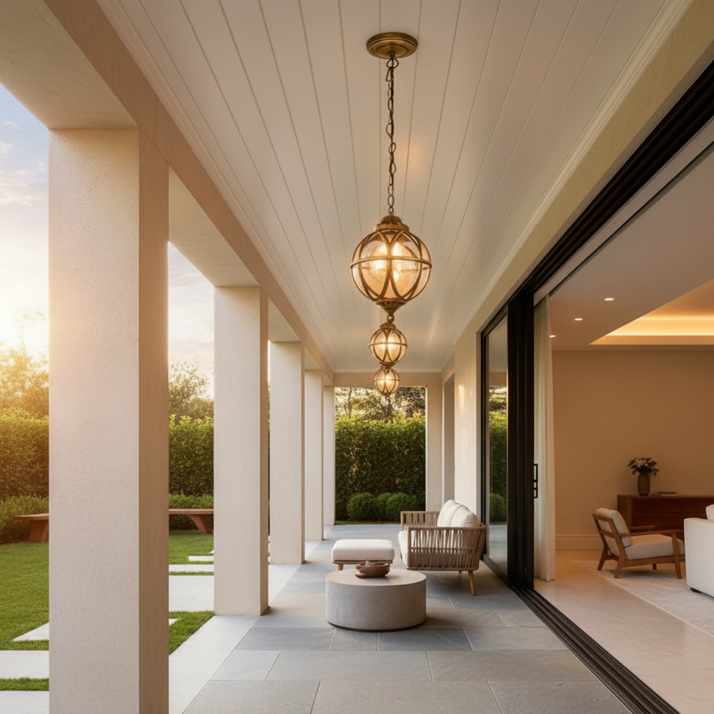 Luminara | Stylish Retro Metal Outdoor Pendant Light Fixture