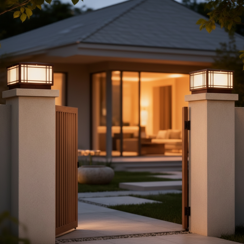 Luminara | Elegant Modern Stainless Steel Outdoor Pillar Light