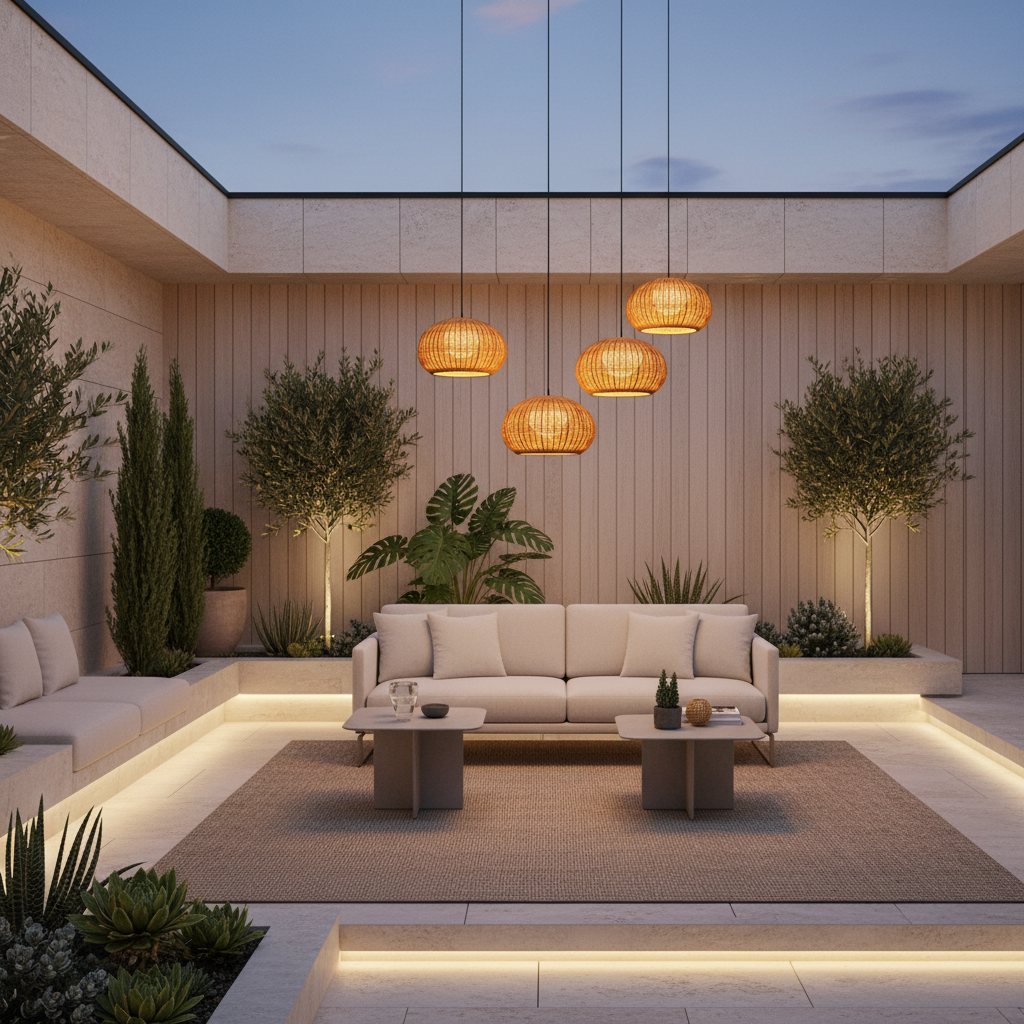 RattanGlow | Elegant Natural Woven Outdoor Wall Lights for Patios