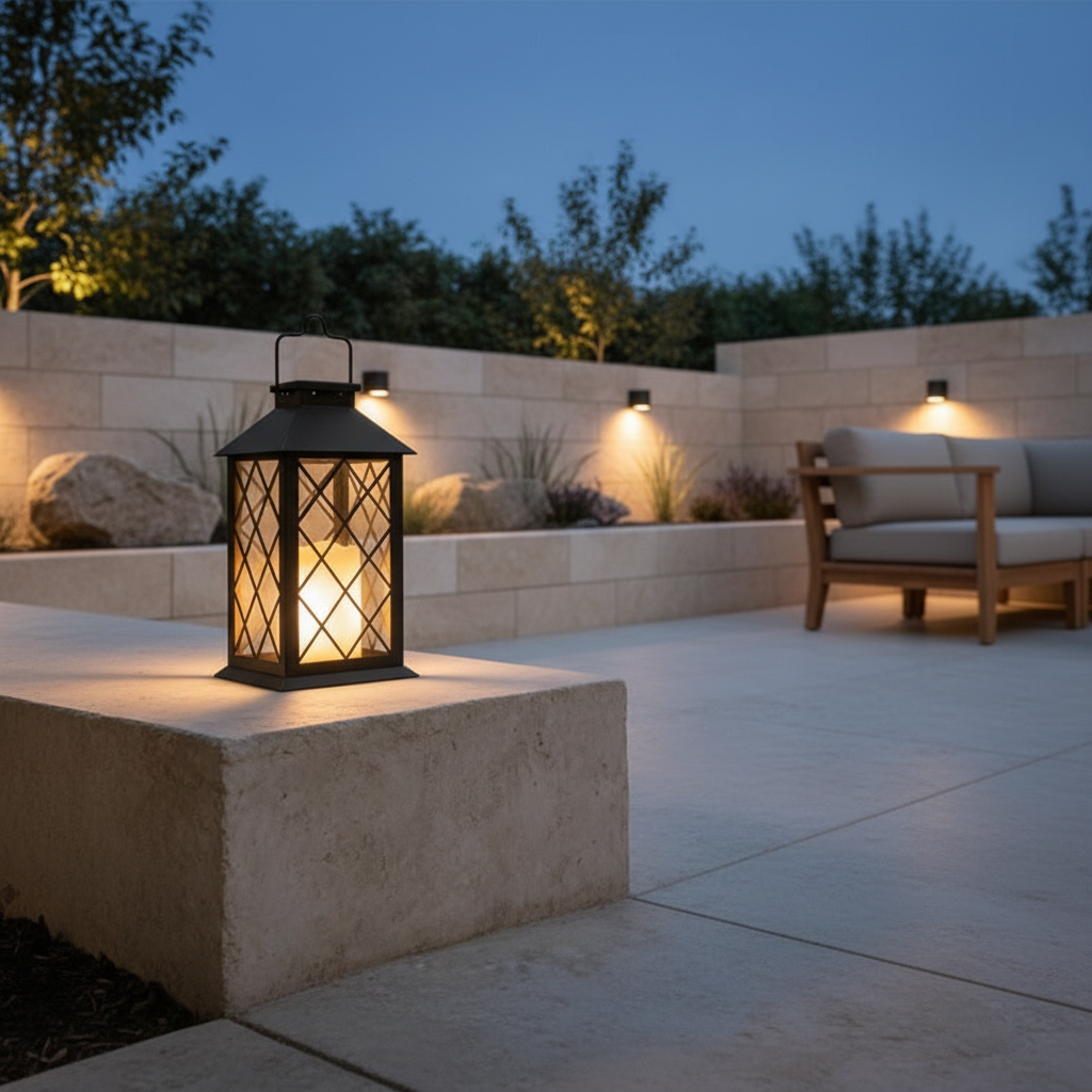 LumiGlow | Stylish Solar Portable LED Candlestick Lantern for Outdoors