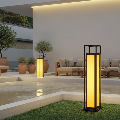 Acrylic IP65 Outdoor Pillar Light — Decorative Lawn Landscape LED