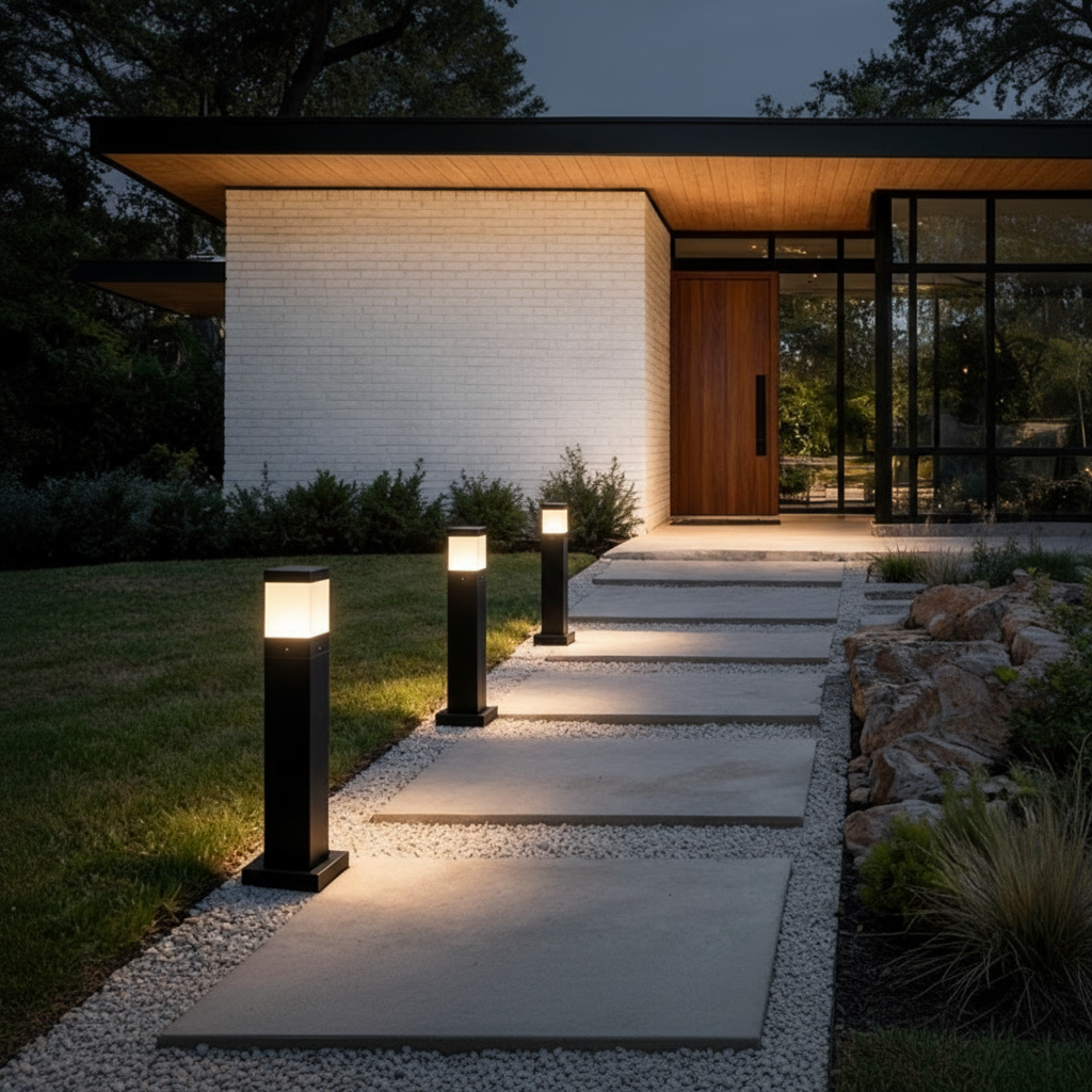 Luminara | Modern Sleek Outdoor Garden Bollard Light Fixture