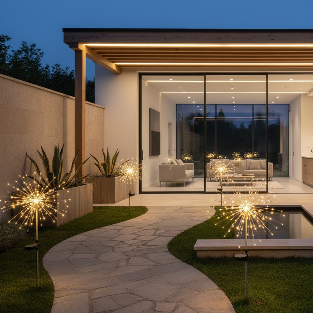 Luminara | Dynamic Elegant Solar Garden Lights with Starburst Effect