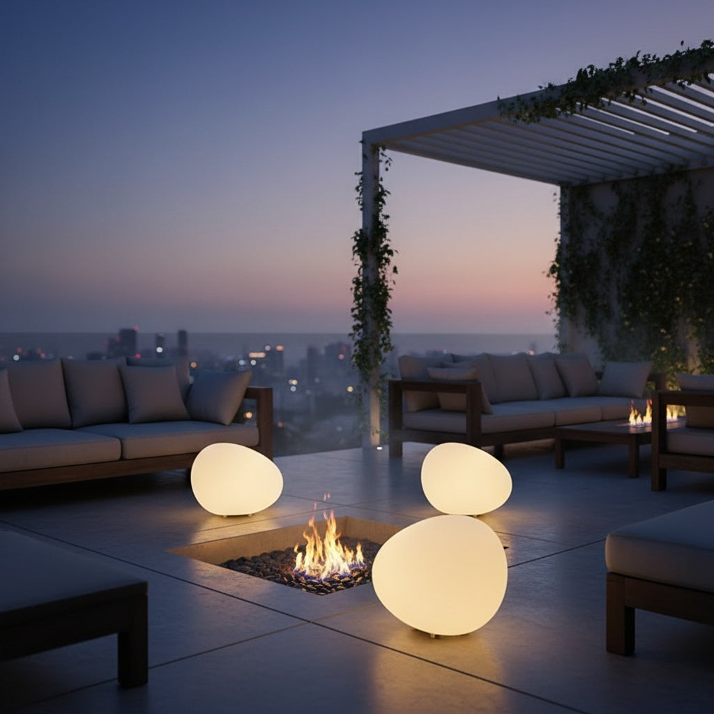 PebbleGlow | Elegant Modern Outdoor Waterproof Garden Light Fixture