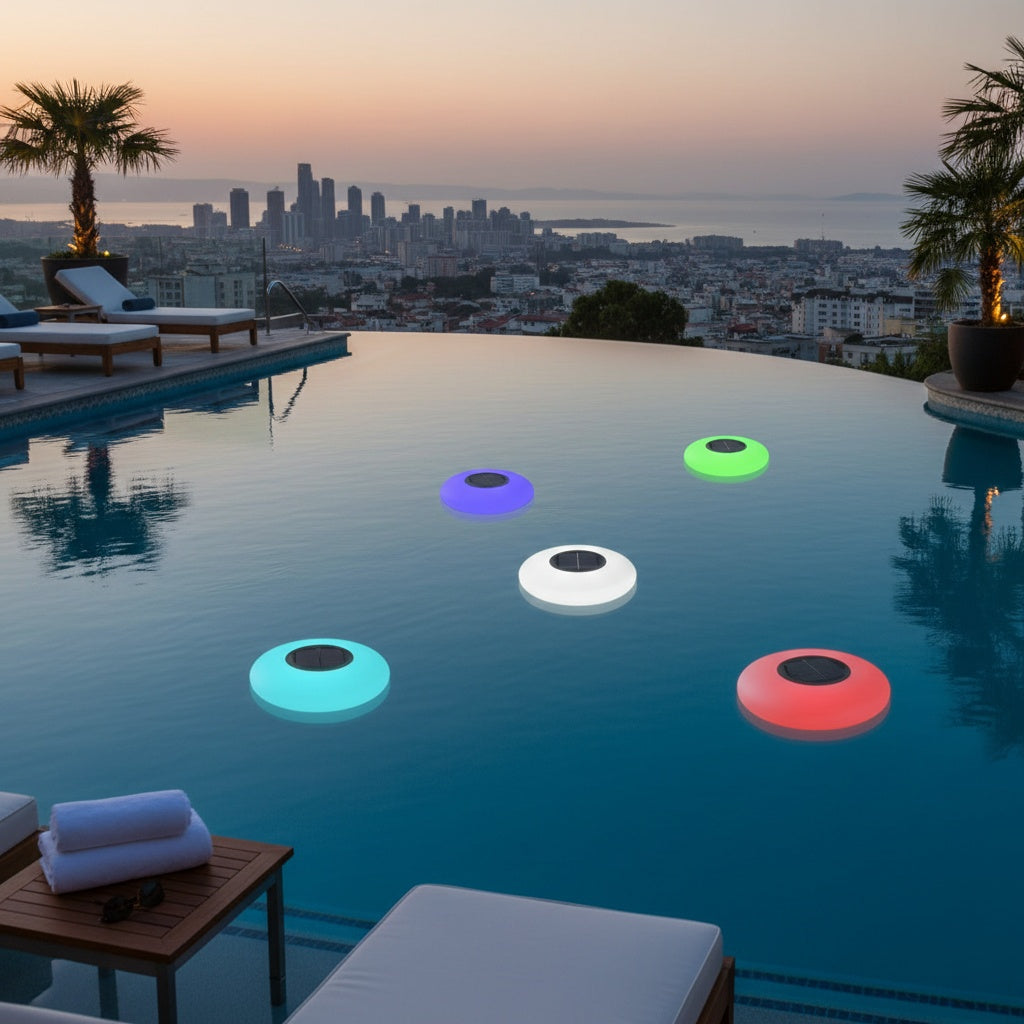 AquaGlow | Vibrant Solar-Powered Floating Pond Light Fixture