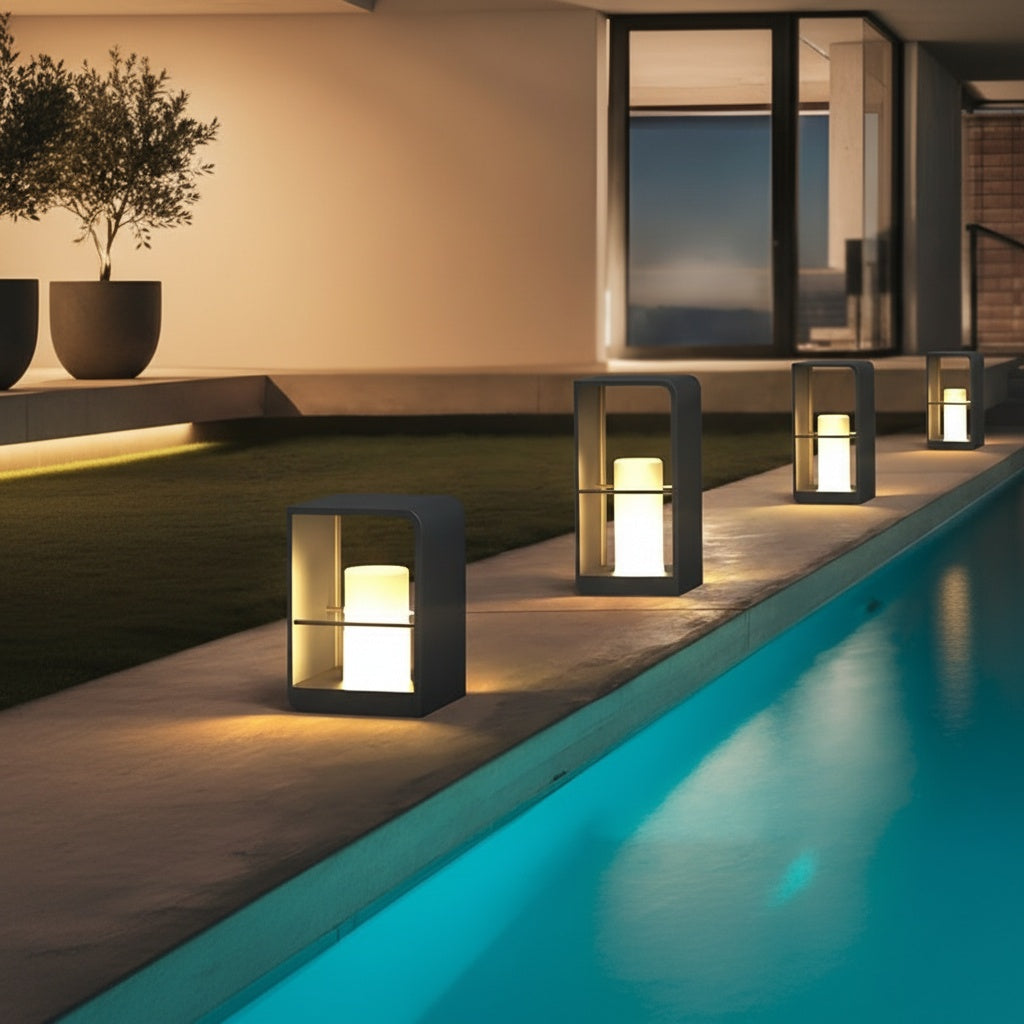 Luminara | Stylish Black Outdoor Solar Lantern with Dual Power Modes