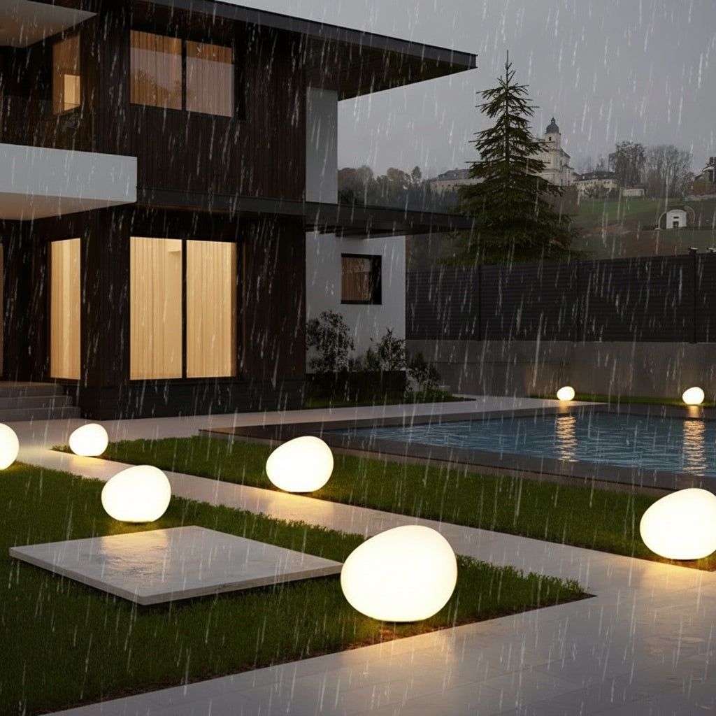 PebbleGlow | Elegant Modern Outdoor Waterproof Garden Light Fixture