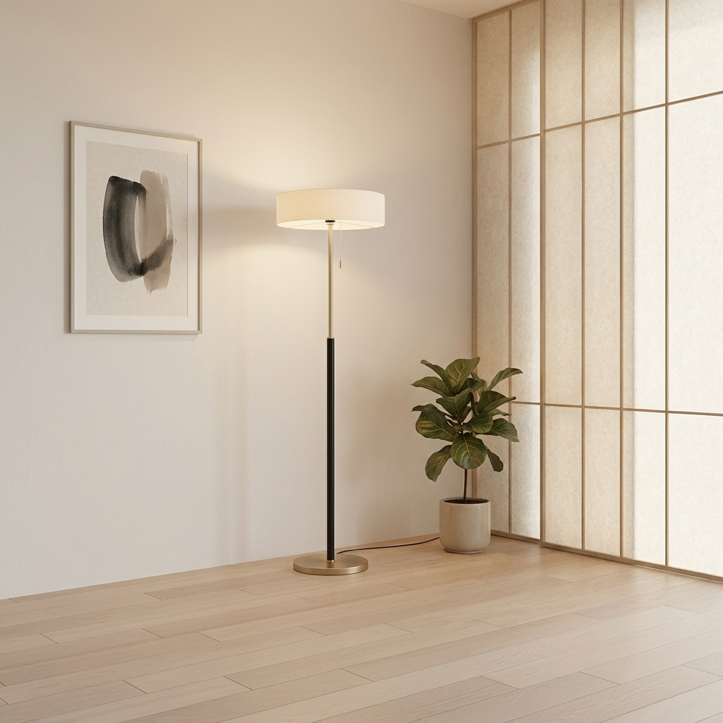 Luminara | Stylish Modern Floor Lamp with Frosted Glass Shade